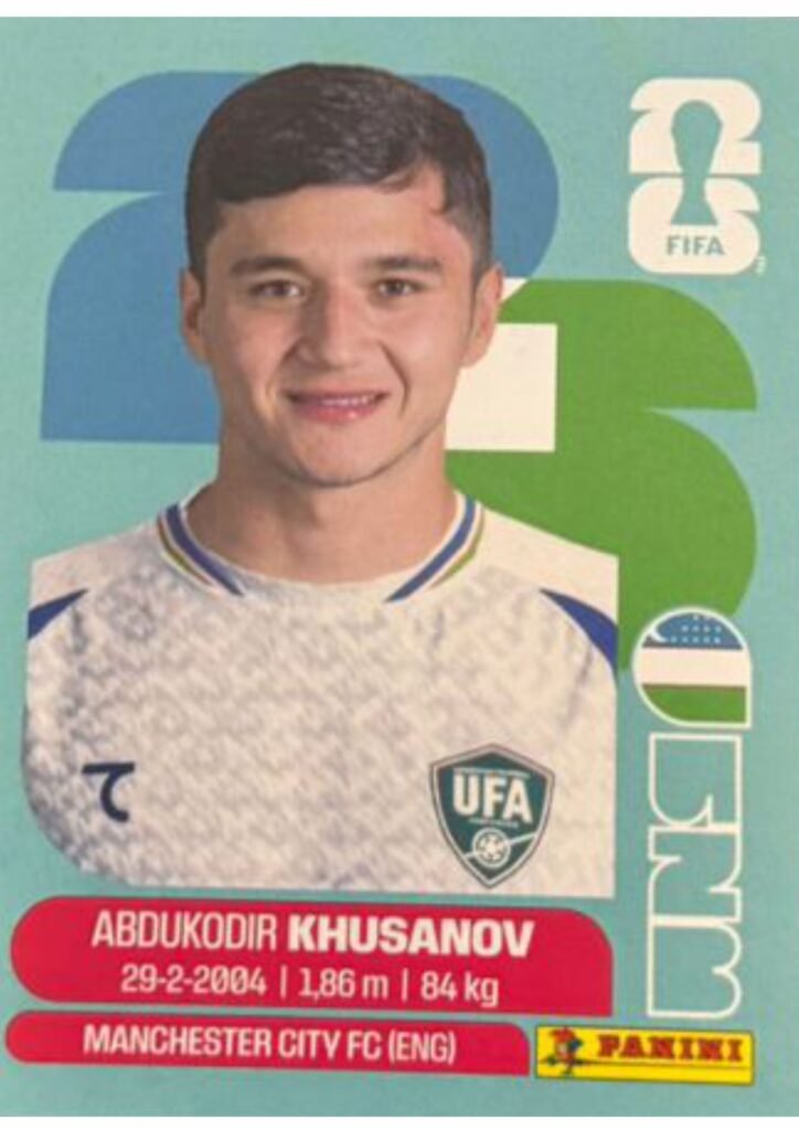 Figurinha UZB 09 - Abdukodir Khusanov - Uzbequistão