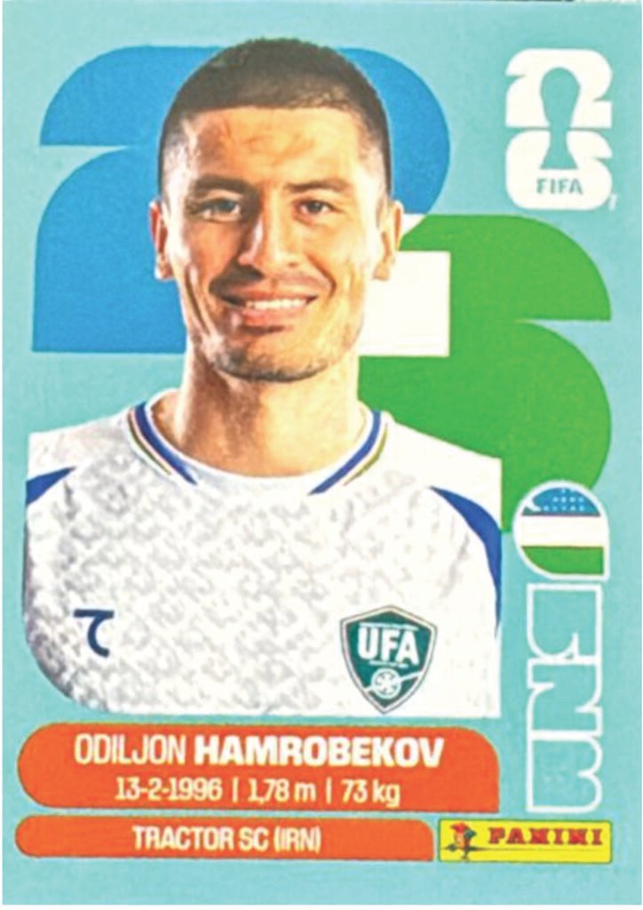 Figurinha UZB 10 - Odiljon Hamrobekov - Uzbequistão