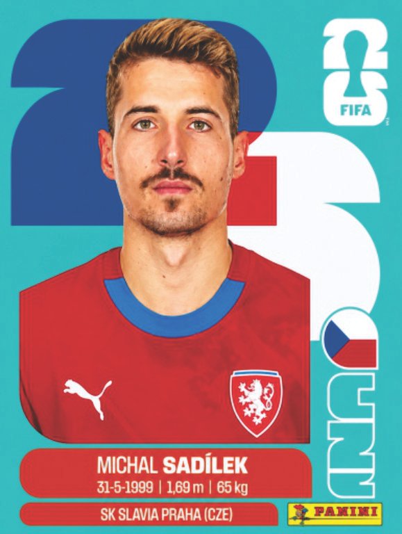 Figurinha CZE 09 - Michal Sadílek - República Tcheca