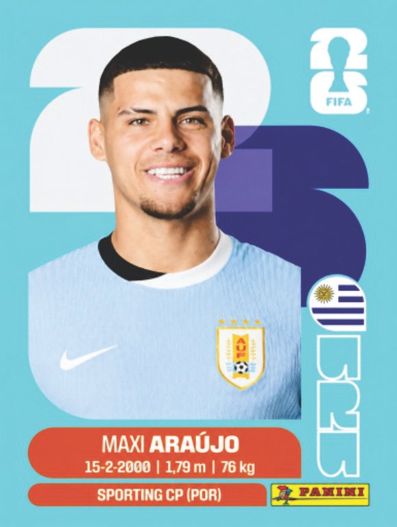 Figurinha URU 16 - Maxi Araujo - Uruguai