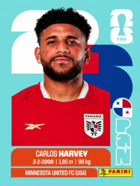Figurinha PAN 13 - Carlos Harvey - Panamá