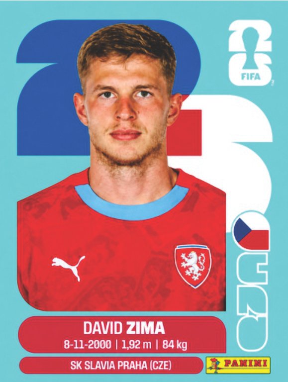 Figurinha CZE 08 - David Zima - República Tcheca