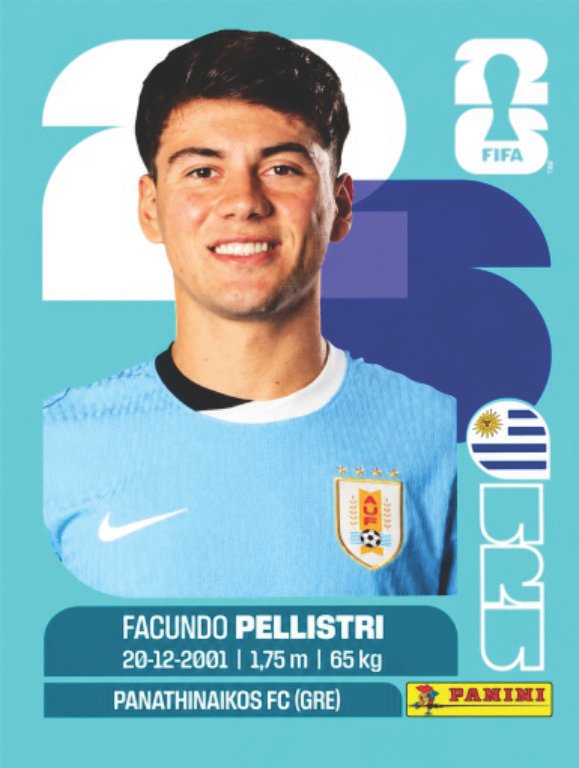 Figurinha URU 20 - Facundo Pellistri - Uruguai