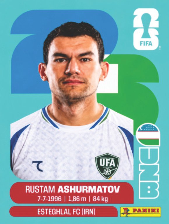 Figurinha UZB 07 - Rustamjon Ashurmatov - Uzbequistão