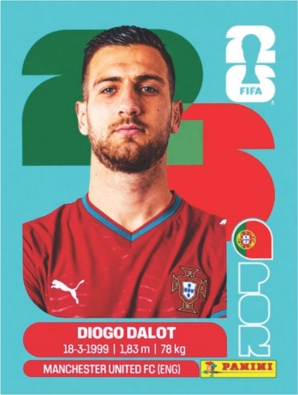 Figurinha POR 06 - Diogo Dalot - Portugal
