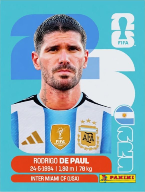 Figurinha ARG 10 - Rodrigo De Paul - Argentina