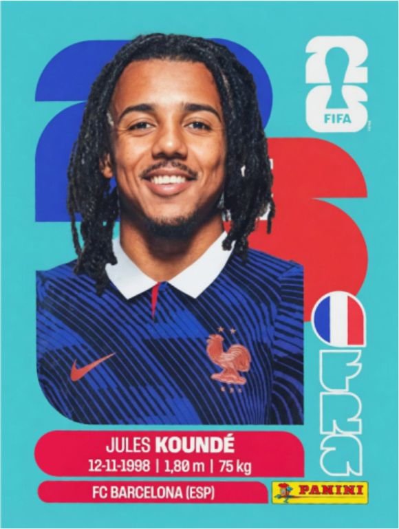 Figurinha FRA 05 - Jules Koundé - França
