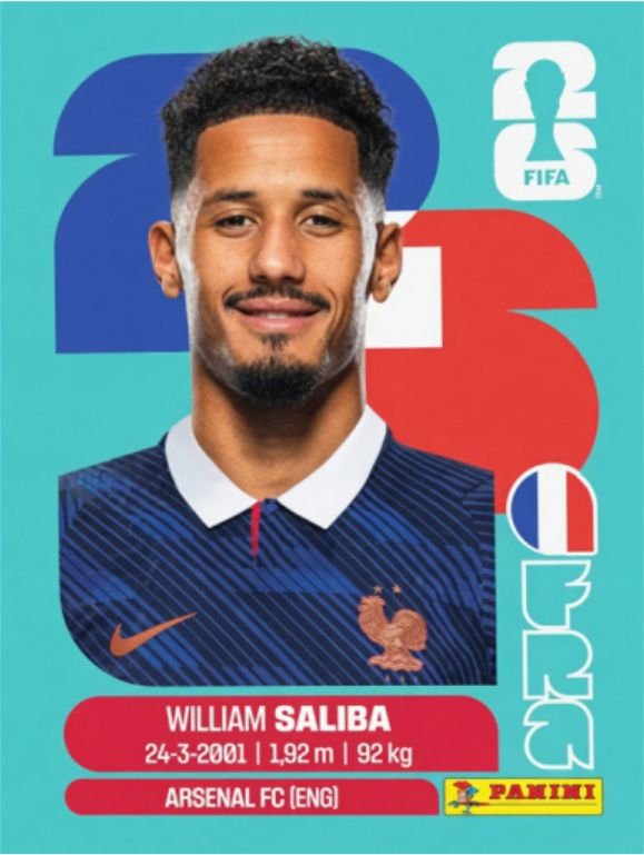 Figurinha FRA 04 - William Saliba - França