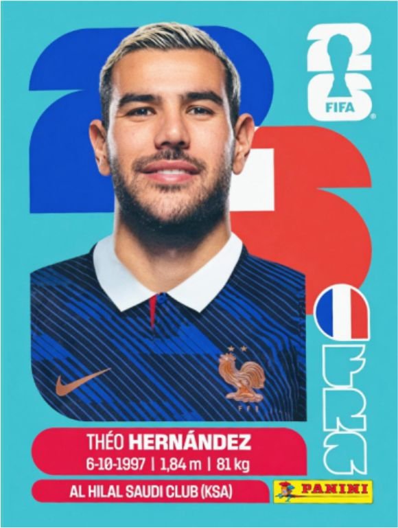 Figurinha FRA 03 - Theo Hernández - França