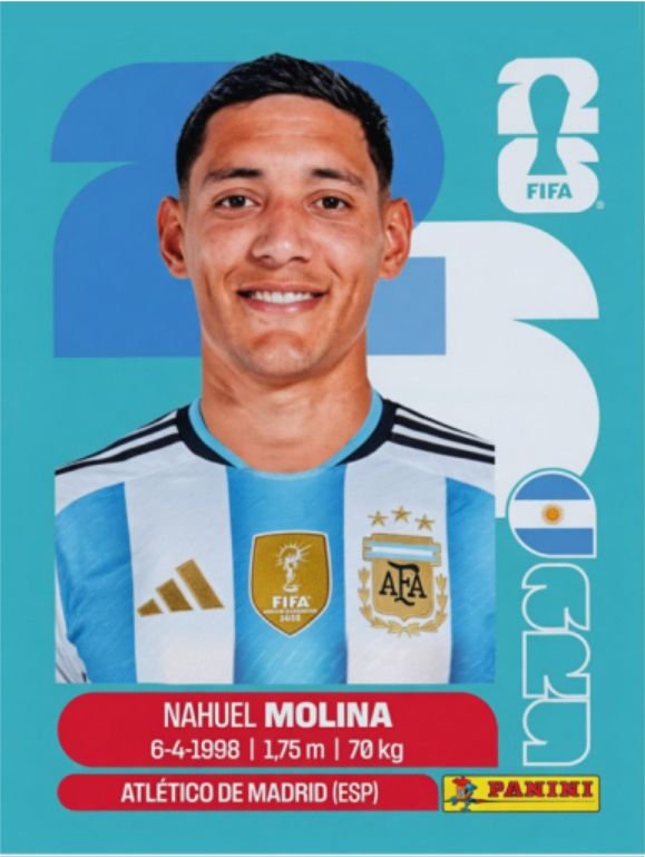 Figurinha ARG 02 - Nahuel Molina - Argentina