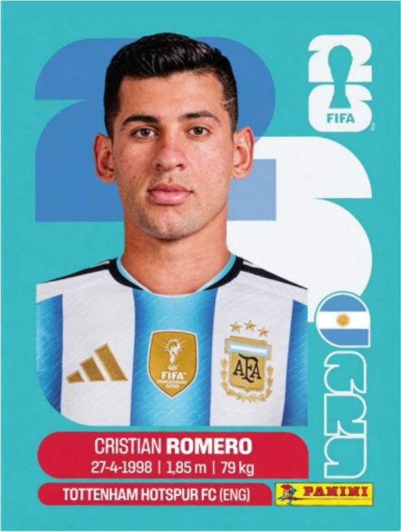 Figurinha ARG 04 - Cristian Romero - Argentina