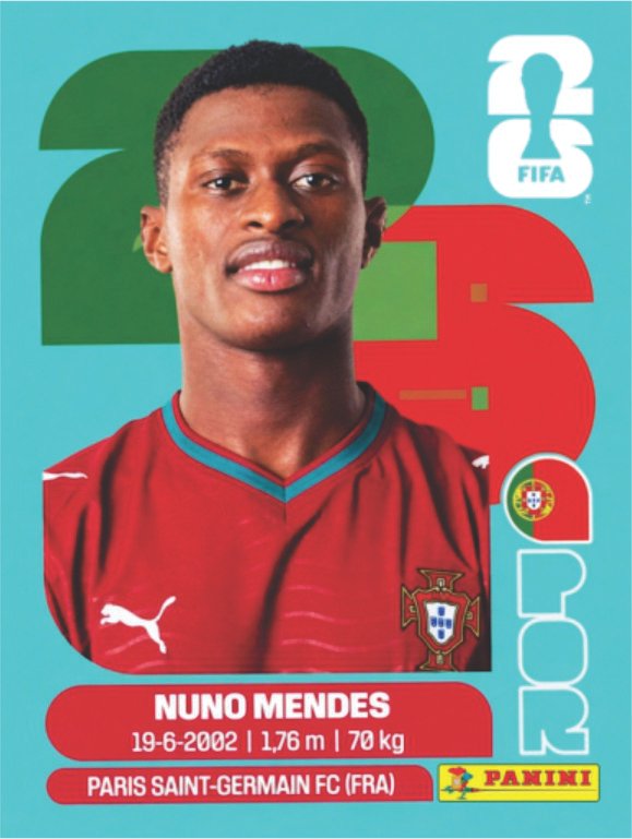 Figurinha POR 07 - Nuno Mendes - Portugal