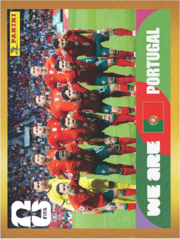 Figurinha POR 13 - Seleção - Portugal