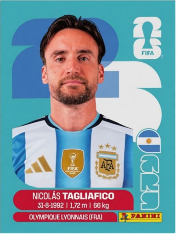 Figurinha ARG 06 - Nicolás Tagliafico - Argentina