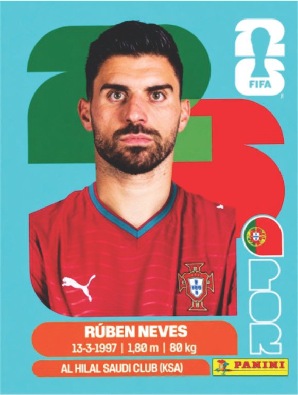 Figurinha POR 11 - Ruben Neves - Portugal