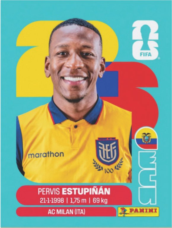 Figurinha ECU 05 - Pervis Estupiñán - Equador