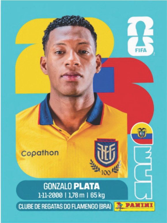 Figurinha ECU 16 - Gonzalo Plata - Equador