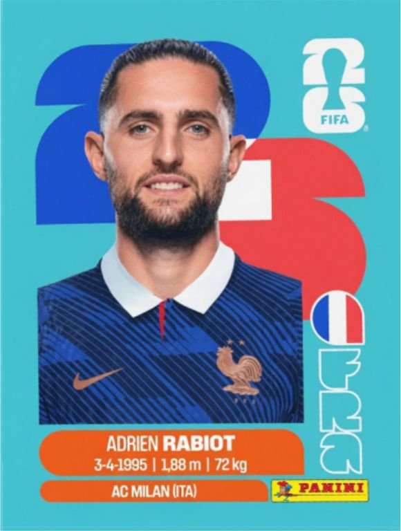 Figurinha FRA 12 - Adrien Rabiot - França