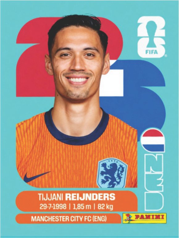 Figurinha NED 10 - Tijjani Reijnders - Holanda