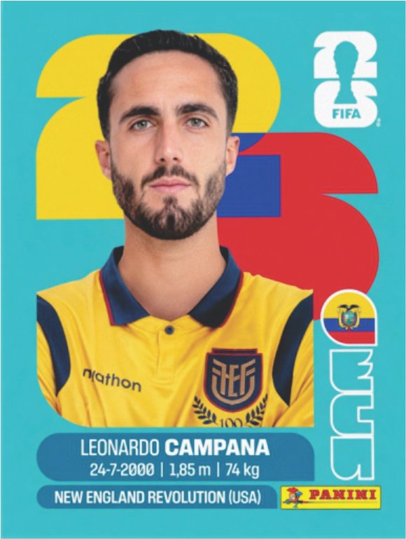 Figurinha ECU 15 - Leonardo Campana - Equador