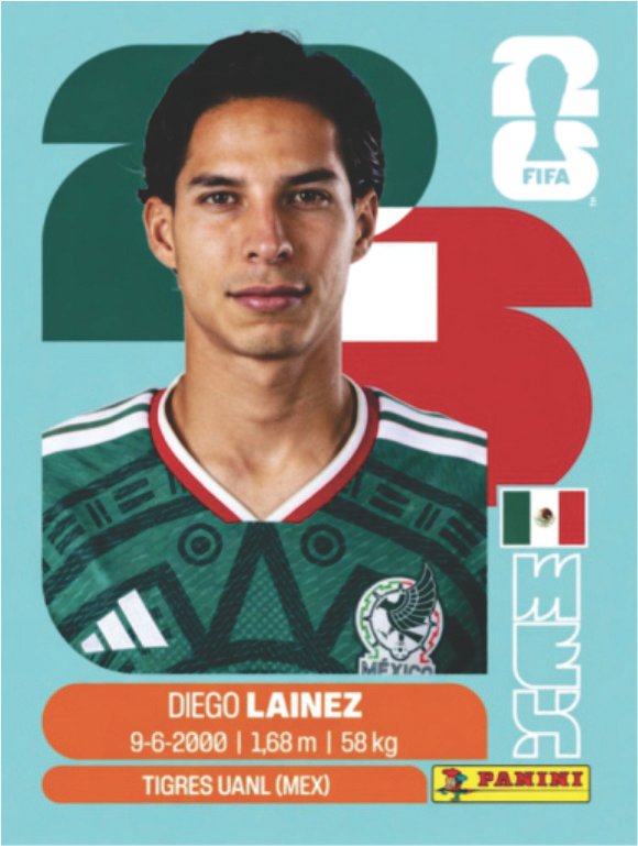 Figurinha MEX 08 - Diego Lainez - México