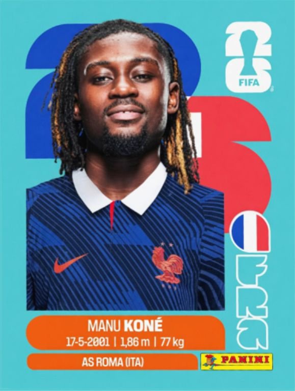 Figurinha FRA 11 - Manu Koné - França