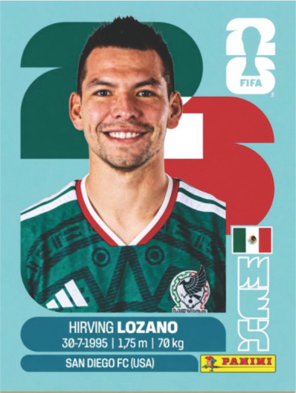 Figurinha MEX 15 - Hirving Lozano - México