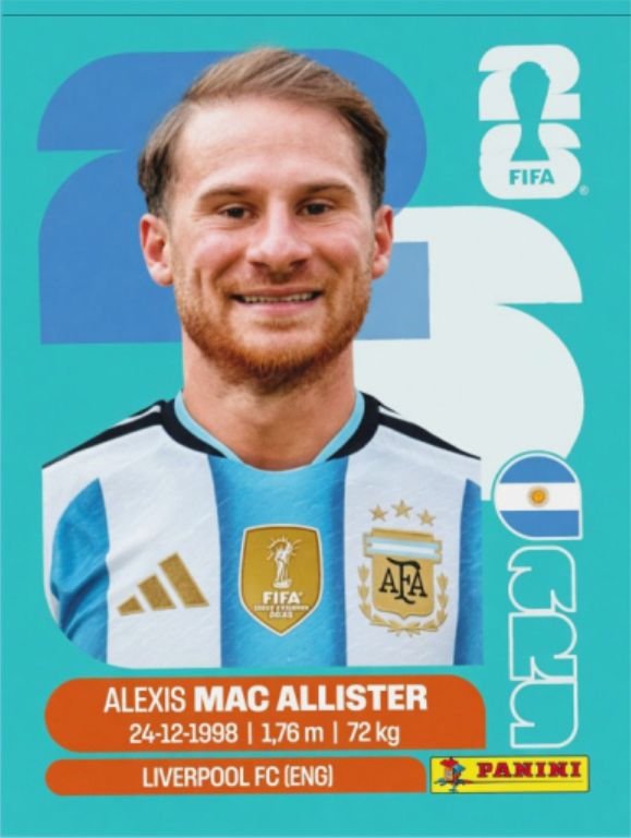 Figurinha ARG 09 - Alexis Mac Allister - Argentina