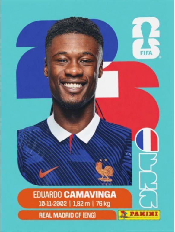 Figurinha FRA 10 - Eduardo Camavinga - França
