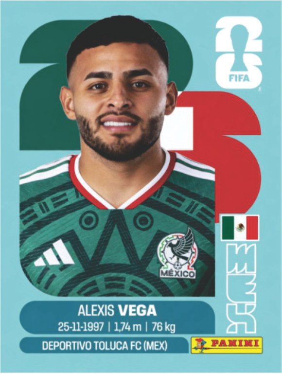Figurinha MEX 18 - Alexis Vega - México