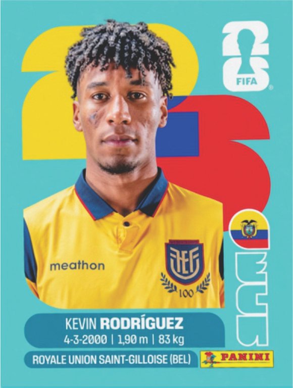 Figurinha ECU 19 - Kevin Rodríguez - Equador