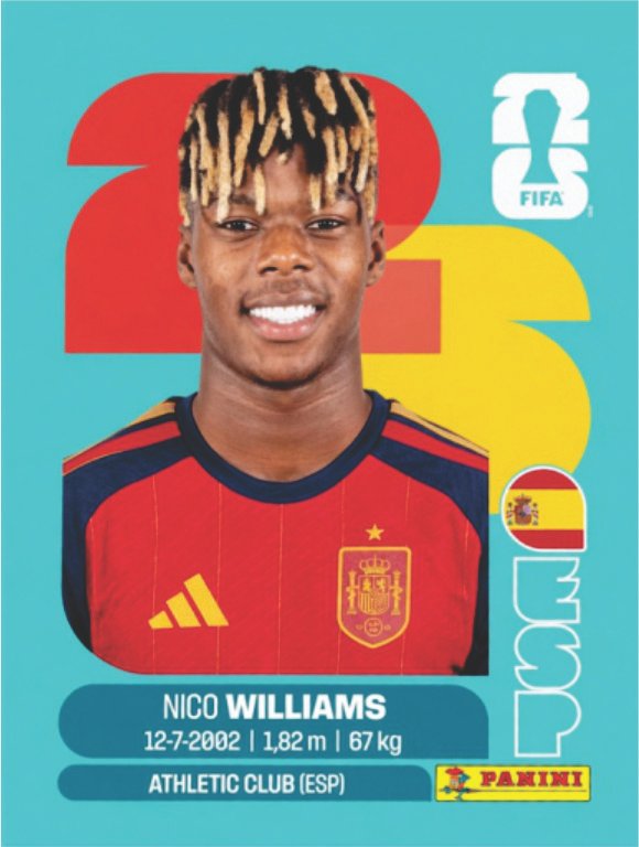 Figurinha ESP 15 - Nico Williams - Espanha